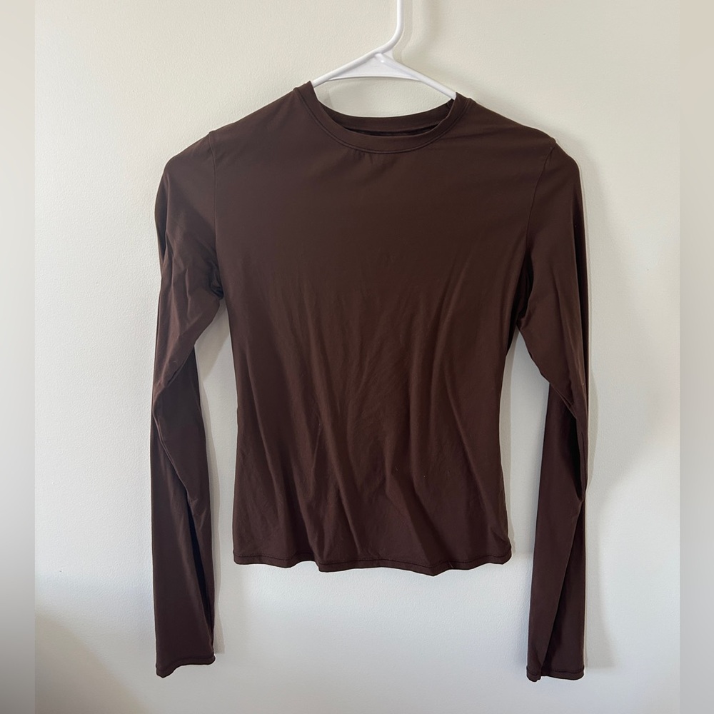 Skims Fits Everybody Long Sleeve Top – Black (Size Small)